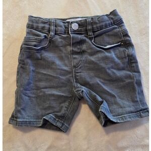 Zara Baby Gray Denim Shorts Stretch Jean Shorts 9-12M